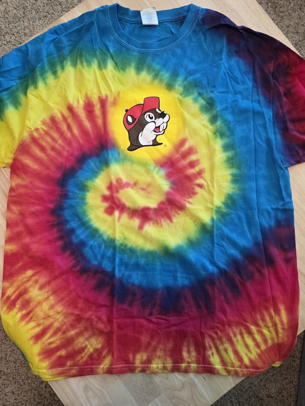 Buc-ee's Tie-Dye Logo T-Shirt - Multicolor Spiral